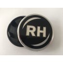 Nabenkappe Porsche -schwarz | schwarz/silber-Logo - RH